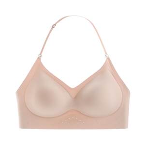 
Women's small breasts gathered bras invisible and non-marked slings vest integrated sexy backless bra