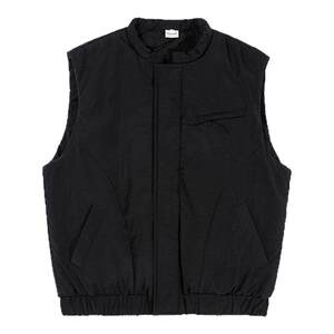 
CountryMoment Retro black small standing collar water-repellent cotton jacket vest vest men and women Cleanfit