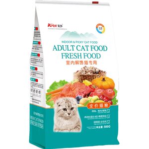 
Aier cat food 5*0.5kg Adult cats and old cats indoor picky cats and greedy natural cat food 500g*5 Cat staple food