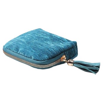 [High-end velvet] Jewelry storage bag tassel zipper