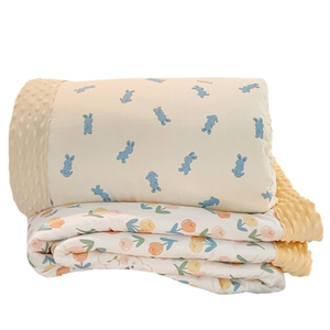 Thickened cotton cotton soybean carpet double -layer gauze A -type small quilt children's blanket blanket, soothing blanket sofa cover
