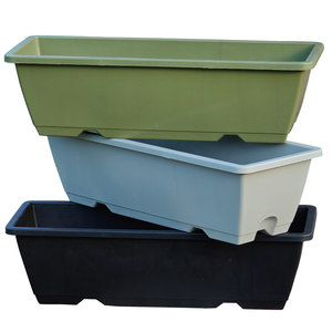 Rectangular Horen flower pot balcony for household use larger and thickened vegetable planting potted plastic resin pot
