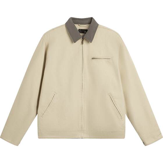 
Li Ning Barn style jacket women's spring top American retro sports short workwear Harrington executive jacket for men