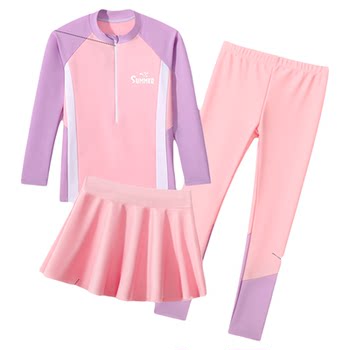 Children's swimsuit keeping warm sunscreen swimsuit
