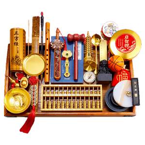 
New Chinese style weekly grab supplies for one year old baby birthday ceremony draw lots props carpet full set for boys and girls