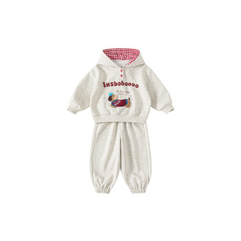 
INSbobo girls suit 2025 autumn new style plus velvet