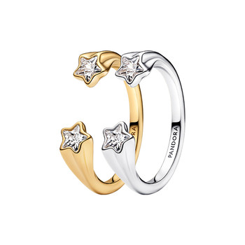 
Pandora Pandora Moment Double Star Ring Silver Meteor Couple Ring Gift Star Ring