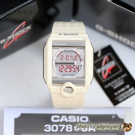 CASIO卡西欧G-SHOCK G-8100-7JF初代双背光红液晶长方体全新现货