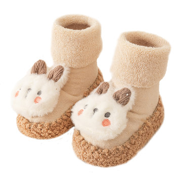 Baby Floor Socks Shoes Footprints Bear Cartoon Autumn and Winter