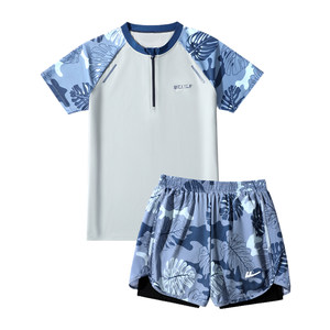 
Pull back men's swimsuit and trunks set 2025 new youth tops for hot springs and adult swimming equipment set