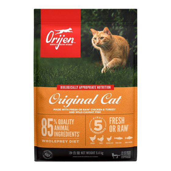 Orijen desires cat food six kinds of fish, chicken, cat food to become a cat and kittens, full stage without nutrition main food 5.4kg
