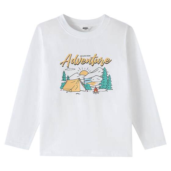 
[Cotton quick-drying T] Annai children's clothing boys' round neck long-sleeved T-shirt 2026 spring new sports casual breathable