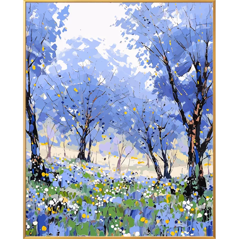 mr．right数字油画套组DIY风景填色丙烯画可客制化油画材料包