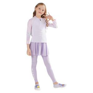 
B.Duck children's swimsuit girls split long sleeves trousers baby sun protection children professional medium and large children swimsuit