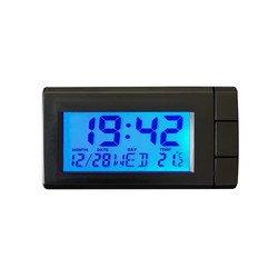 Car Clock Car Electronic Clock Calendar Luminous Electronic Watch High Temperature Exposure Resistant Large Font Car Clock Temperature