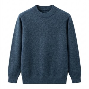 Hengyuanxiang 100% pure wool sweater men's autumn and winter new half turtleneck thickened cashmere warm sweater knitted bottoming shirt