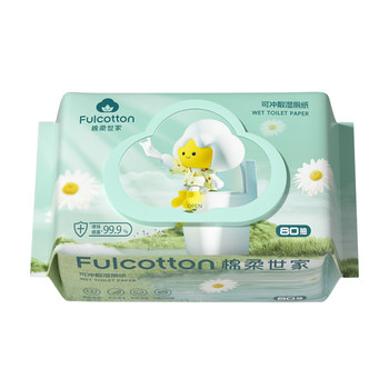 
Cotton Rou Shijia Pure Water Wet Toilet Paper Cleaning Wet Wipes 80 Pump