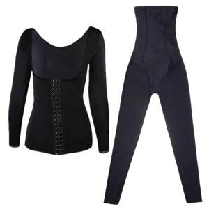 Long -sleeved long trousers shaping identity suit, abdomen, stomach, hip -hip and waist, decapyles pressure enhanced version of the body shaping jacket
