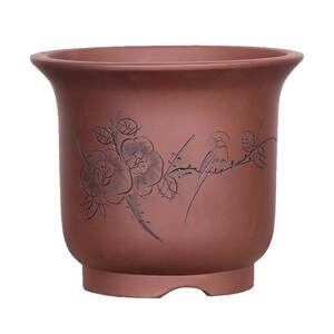 Yixing Purple Sand Flower Pot Orchid Basin Large Vim.