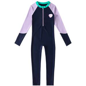 
Children's swimsuit girls 2026 new winter long-sleeved trousers sun protection one-piece swimsuit for big children and girls swimwear