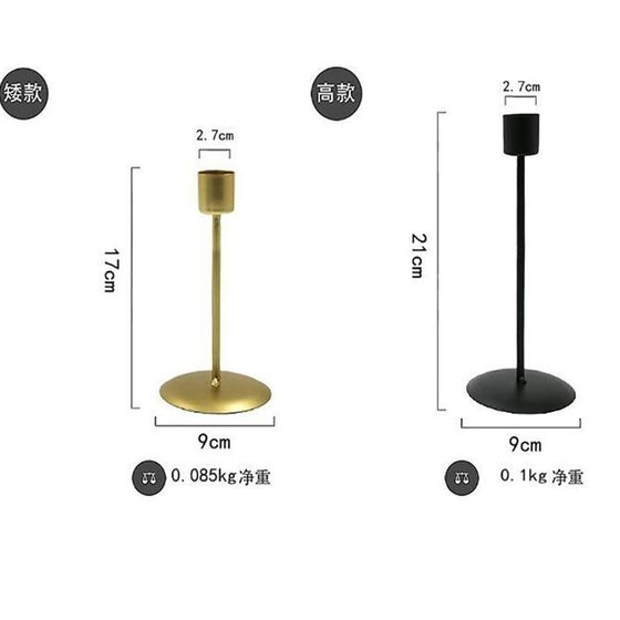 铁艺烤塑单头蜡烛台欧式风格创意浪漫婚庆布置S用品烛杯家居复古