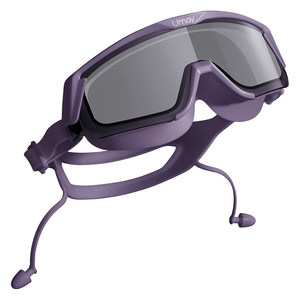 Yumei large frame swimming goggles with degree myopia men's professional high-definition anti-fog waterproof diving cap set