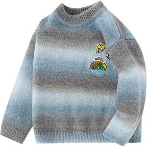 
Balabala children's sweater for children's sweater for boys in autumn and winter new gradient striped sweater fashionable cute top