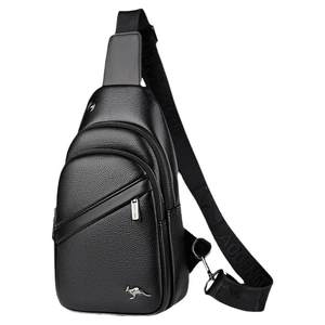 
Genuine leather chest bag business casual crossbody bag men's cowhide shoulder bag fashionable new style chest Korean backpack