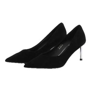 
Saturday solid color elegant single shoes autumn new casual stiletto heel pointed toe good women's shoes SS33111161