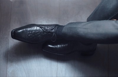 taobao agent [President Xiaoba] Crocodile leather shoes ---- Uncle BJD HID three-point ID75 use suit leather shoes