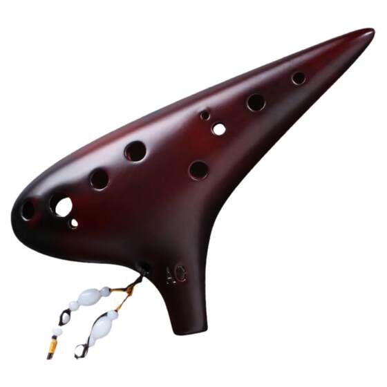 Ocarina 12-hole beginners with midtone C-tune twelve-hole AC professional pottery resin primary school students children 6 musical instruments
