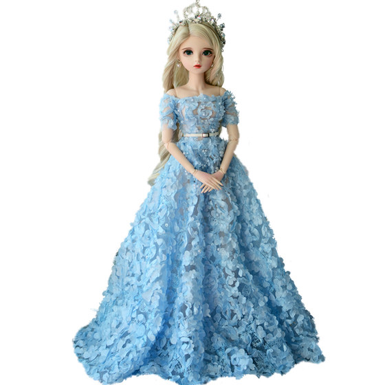 Doris doll genuine blue long skirt handmade makeup Bjdsd replacement princess to send girls doll toys