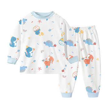 Yuanyuanmao children's pure cotton autumn coat set, pure cotton to keep warm