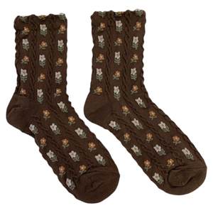 Korean women's socks East Gate's new four seasons of socks Japanese three -dimensional relief flower color socks, little bears
