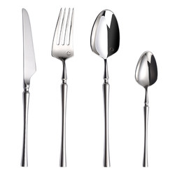 Mirror original color 304 stainless steel internet celebrity tableware set
