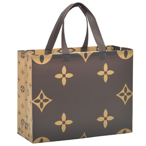 
High-end men's and women's shopping packaging gifts non-woven tote bag custom logo clothing store bag custom advertising