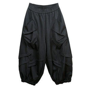 
Fashion trend elastic waist bloomers 2026 spring and autumn new Korean design harem pants baggy pants casual pants trousers