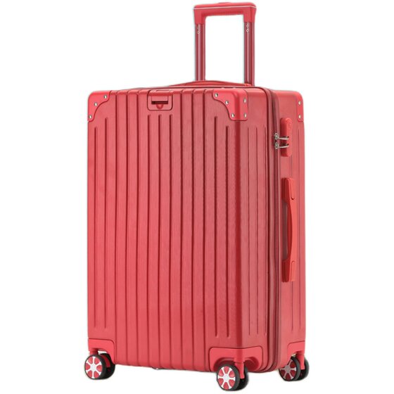 Aluminum frame luggage 20 pull pole box college student suitcase white scratch box tide men and women 24 -inch thousand -oriented wheel net red