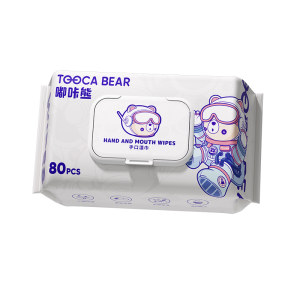 Duka Bear Baby Wipes 80 Pumps and Stocks for Hand and Mouth Far Used for Baby Newborn Premium Installation Instant Kill