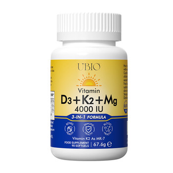 UBIO Vitamin D3k2 Magnesium Three-in-One