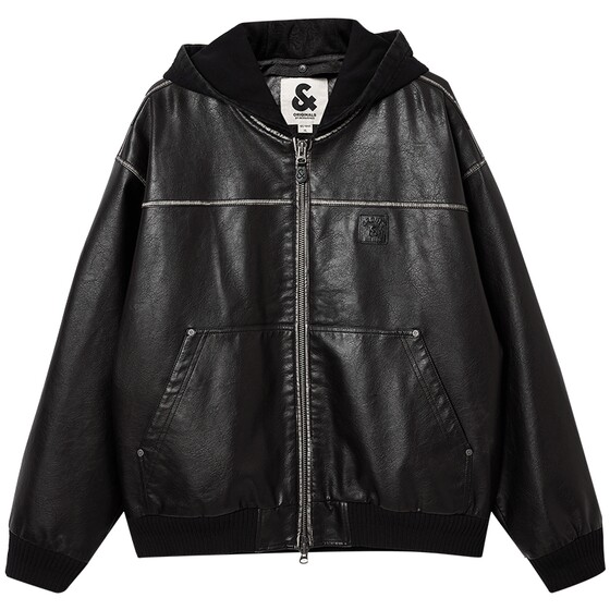 
Jack Jones Spring Men's Cotton Clothes Fashionable Loose Removable Hooded Comfortable Trendy Solid Color Casual Cotton Clothes Jacket