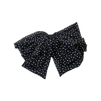 French retro polka dot bow scratch clip small shark clip half-tied hair clip temperament versatile hair accessories Korean headgear
