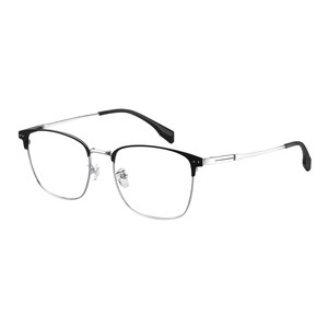 
Ultra-light pure titanium eyebrow line half frame glasses men's myopia can match the degree square frame eye frame lens frame gentleman science and engineering men