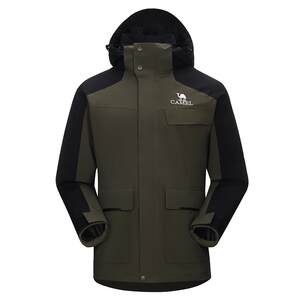
[Camel Storm] Men's Couple Style Heavy Rain Class Waterproof Three-in-1 Removable Shock Clothes Jacket Jacket Men's