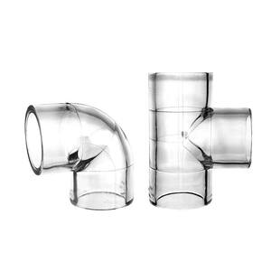 
Acrylic fish tank pipe fittings transparent water pipe elbow tee joint aquarium PVC pipe DIY accessories bottom filter upper filter