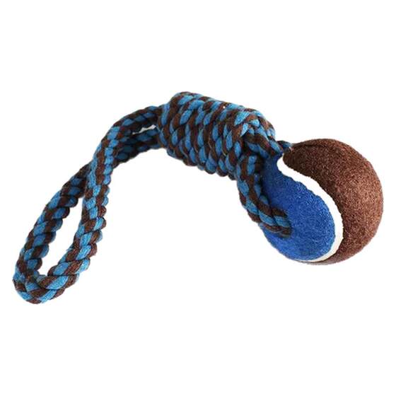 
Cotton Rope Teeth Cleaning Training Dog Bite Resistant Hand Tennis Molar Rope Knot Pet Toy Interactive Pet Dog
