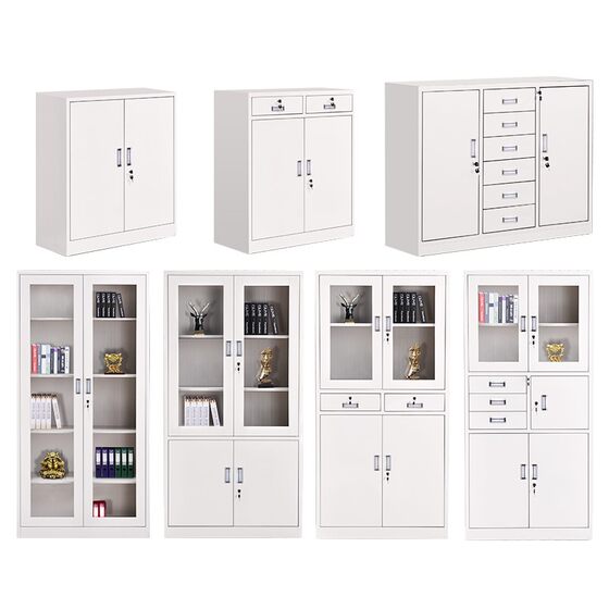 Steel office file cabinet iron leather cabinet short cabinet bookcase password with lock voucher card archives staff cabinet