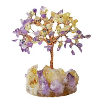 crystal rough stone fortune tree blessing zhengju