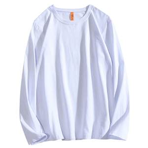 
2025 new white inner bottom shirt for women's spring men's long-sleeved T-shirt Korean loose cotton top