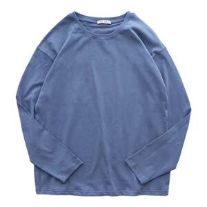 260g heavy long -sleeved T -shirt Male pure cotton thick loose pure white spring and autumn sweater Japanese round neck bottom shirt